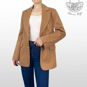 NWT / Peaofblrd  / Straight Tailored Buttoned Classic Blazer / Size XS / Tan